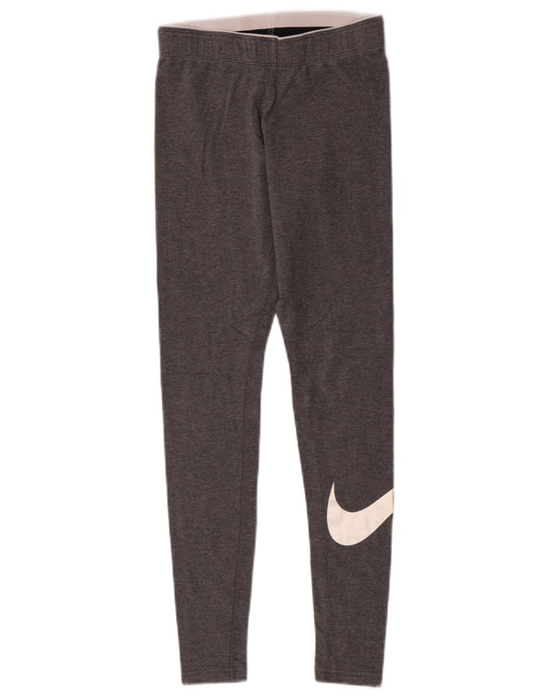 Женские леггинсы с рисунком Nike UK 4 XS, серый хлопок