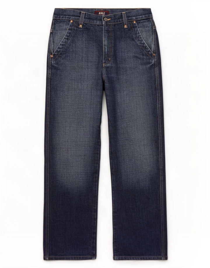 Мужские прямые джинсы Rifle W34 L31, темно-синие, хлопок