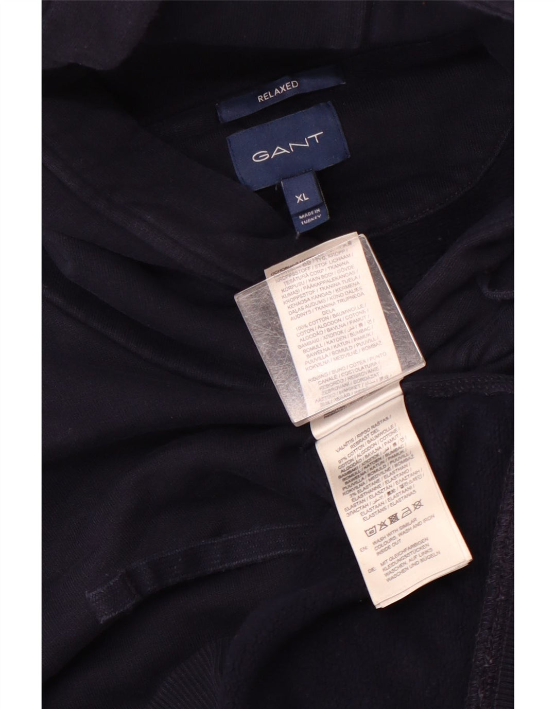 Мужской джемпер свободного покроя GANT с капюшоном XL, темно-синий, хлопок