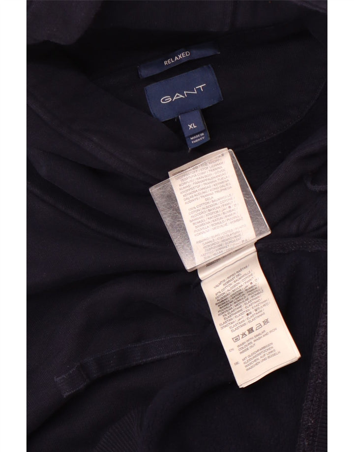 Мужской джемпер свободного покроя GANT с капюшоном XL, темно-синий, хлопок
