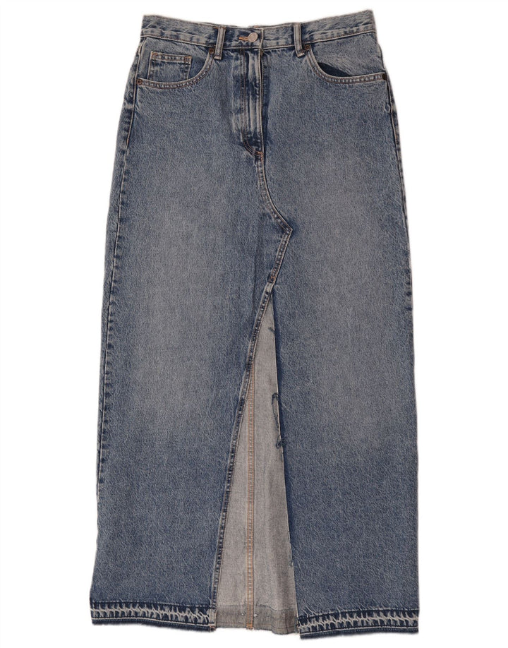 Женская джинсовая юбка макси Zara Medium W28, синяя, хлопок