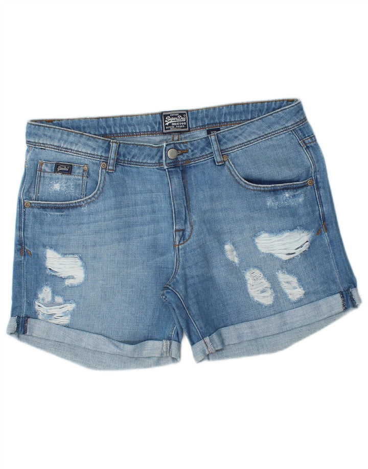 Женские джинсовые шорты Superdry W30, средний синий, хлопок
