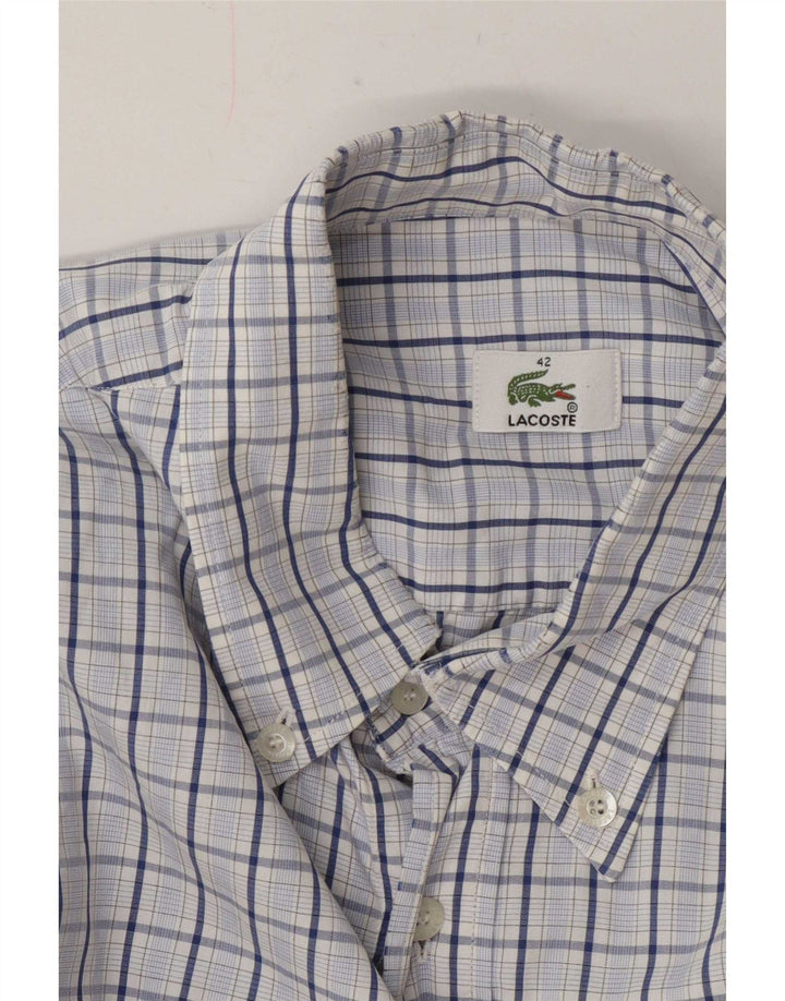 Мужская рубашка Lacoste, размер 42, большая синяя клетка