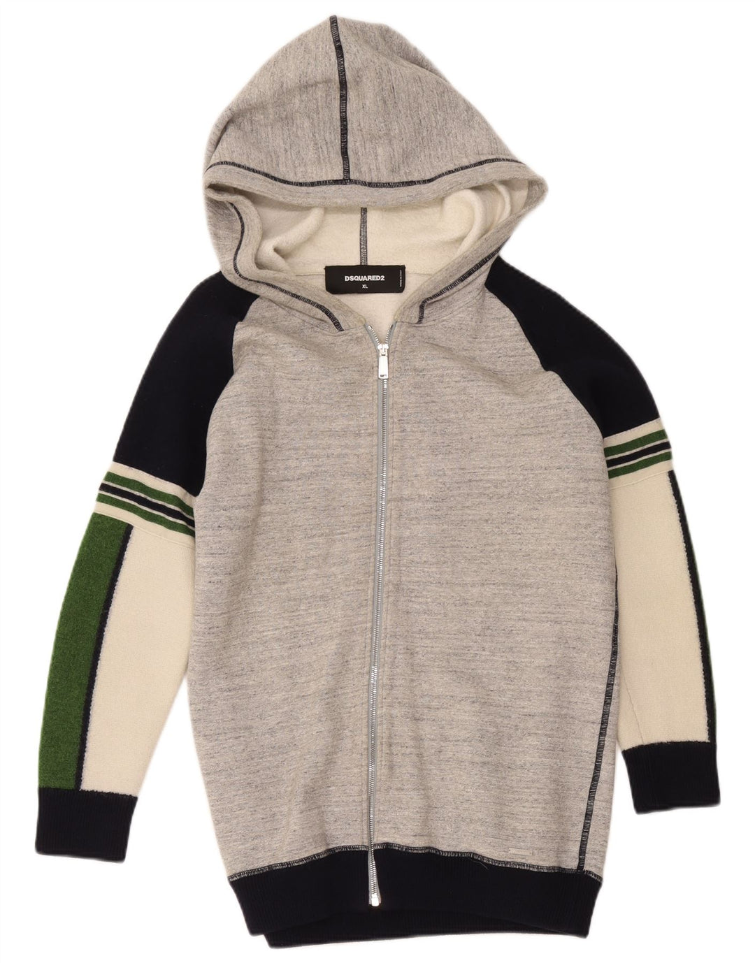 Dsquared2 Женские кроссовки UK 18 XL серого цвета с цветными блоками, хлопок