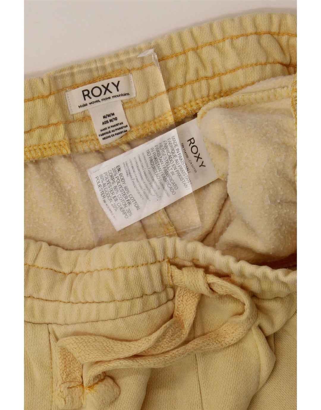 Женские спортивные шорты Roxy UK 14, хлопок среднего желтого цвета