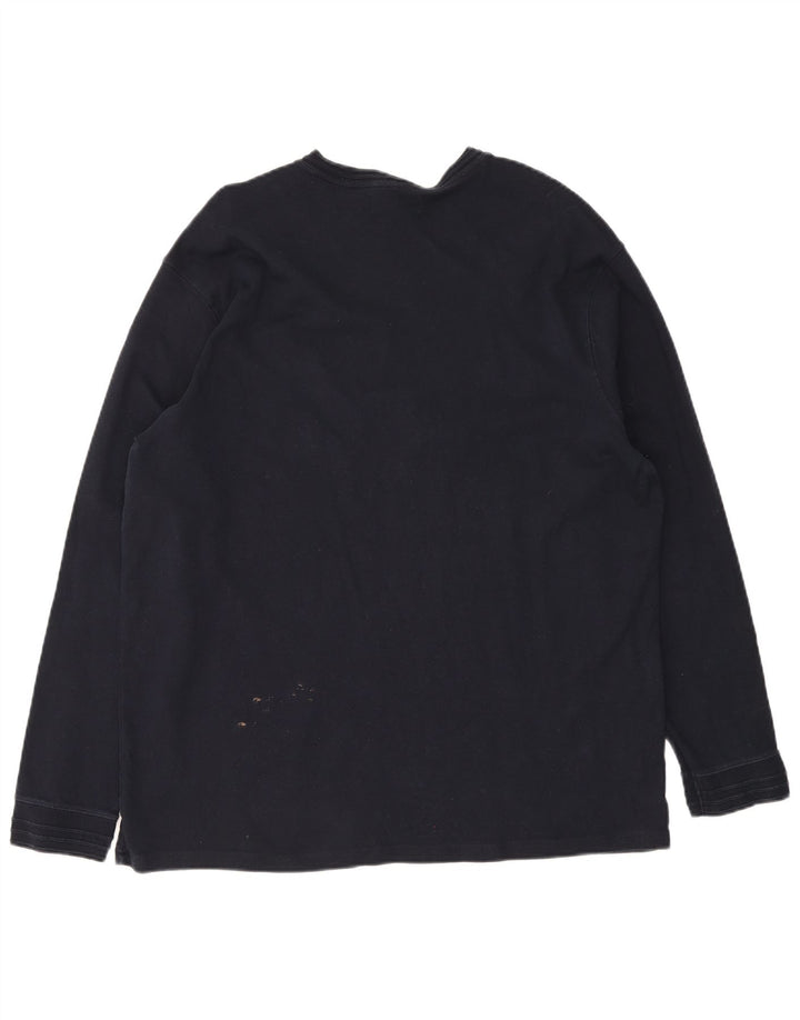 Мужской топ Marks & Spencer Blue Harbour с длинным рукавом XL, темно-синий, хлопок