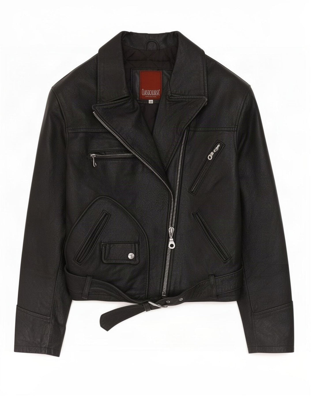 Винтажная женская кожаная косуха IT 44 Medium Black