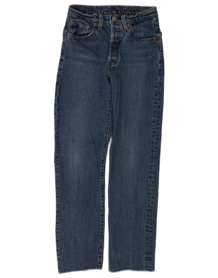 Женские прямые джинсы Levi's 501 W24 L28 синие, хлопок