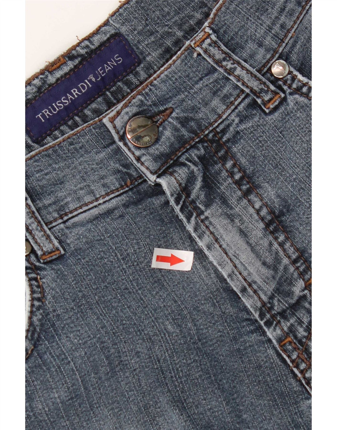 Мужские прямые джинсы Trussardi W34 L32 синие, хлопок