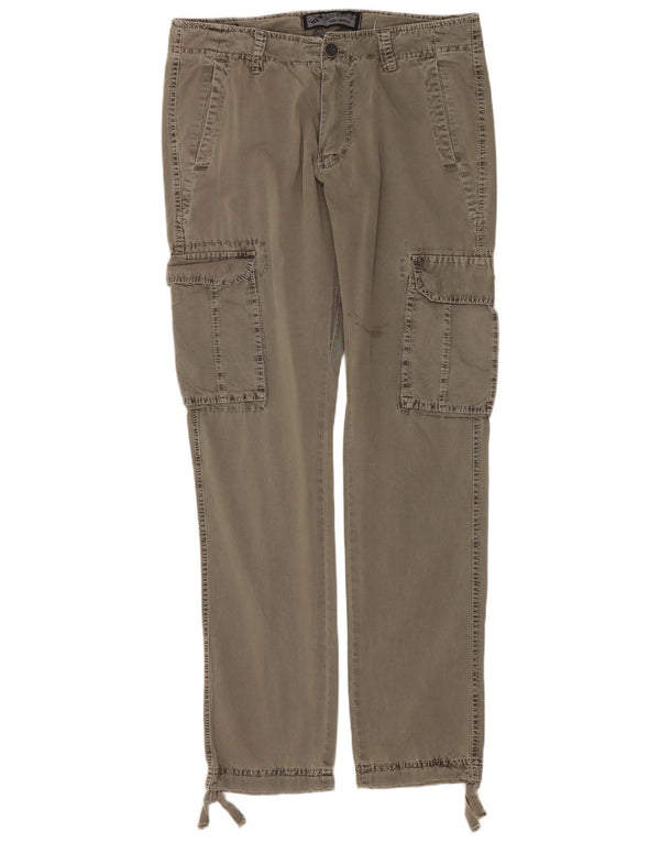 Винтажные женские прямые брюки карго IT 46, большие W32 L32, хлопок цвета хаки