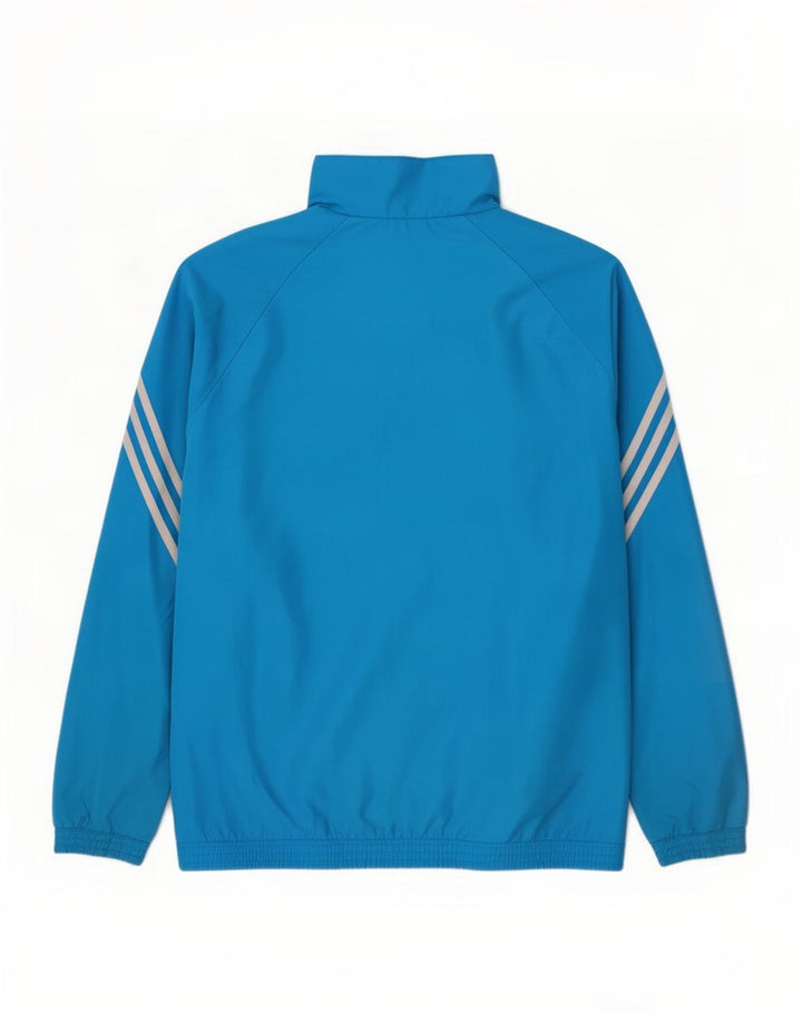 Мужской спортивный костюм Adidas с графическим рисунком, верхняя куртка, средний синий полиэстер