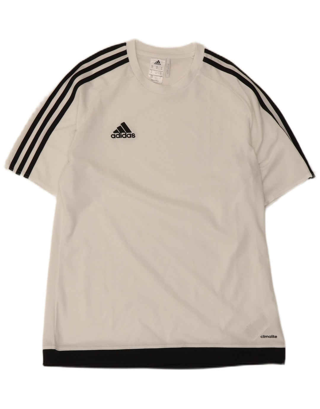 Мужская футболка Adidas Climalite, верх среднего размера, белый полиэстер с цветными блоками