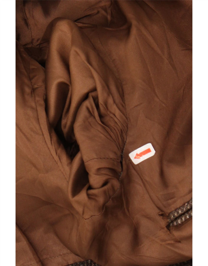 Мужской пиджак BROOKS BROTHERS с 2 пуговицами и рукавами 3/4, Великобритания 38, средний коричневый цвет