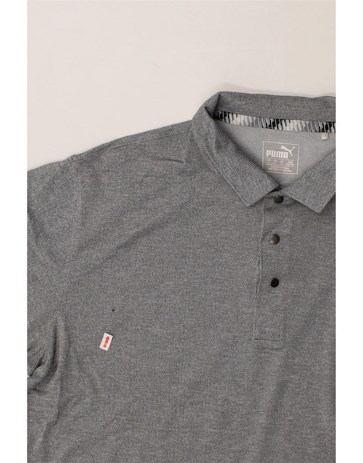 PUMA Mens Polo Shirt Large Grey Vintage Puma and Second-Hand Puma from Messina Hembry 