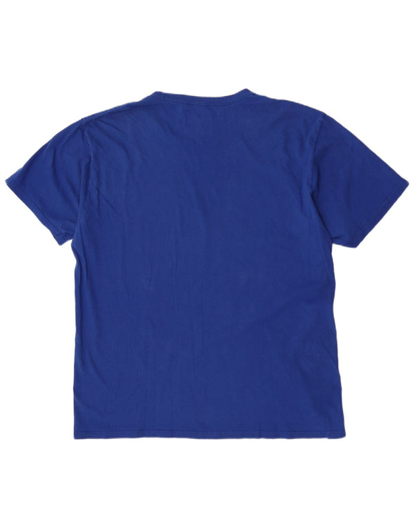 Мужская футболка с рисунком Adidas Top XL, синяя, хлопок