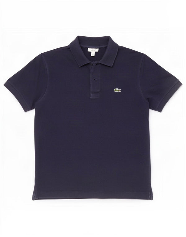 Мужская рубашка-поло классического кроя Lacoste, размер 4, средний темно-синий, хлопок