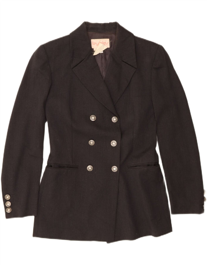 Женский двубортный пиджак Byblos IT 42 Средний Серый Шерстяной