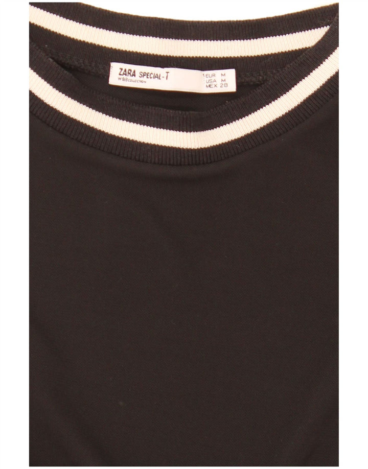 Женский жилет Zara UK 14, средний черный, цветной блок