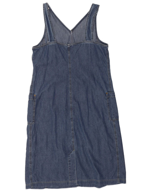 Marks & Spencer Womens St. Michael Denim Dungaree Dress UK 16 Large Blue
