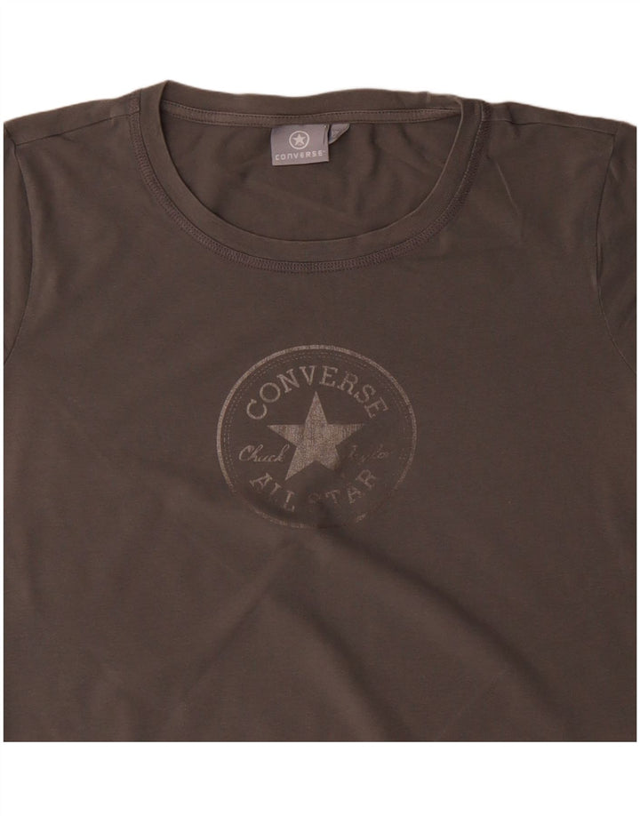 Женская футболка с рисунком CONVERSE Top UK 18 XL, серый хлопок