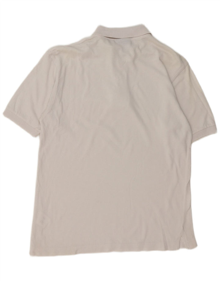 Мужская рубашка поло Lotto среднего размера, белый хлопок, хлопок