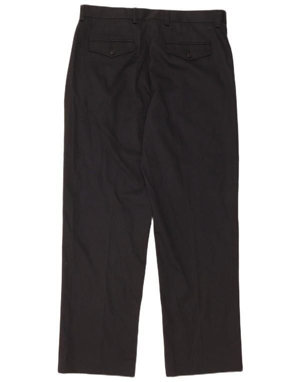 Мужские прямые брюки чинос классического кроя L.L.BEAN W35 L33, черный хлопок