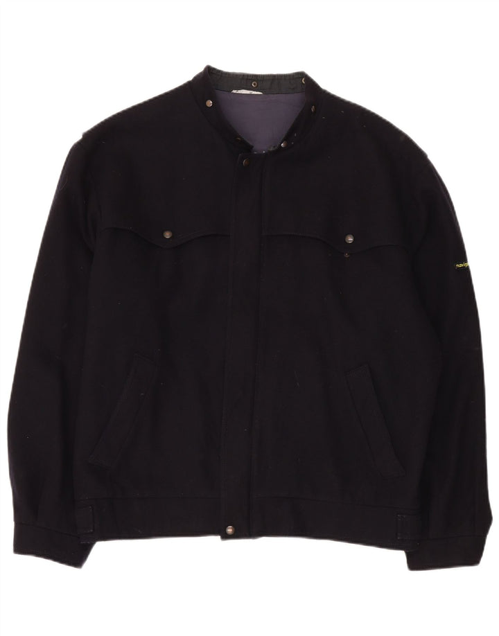 Мужская практичная куртка Navigare UK 42 XL темно-синяя шерсть