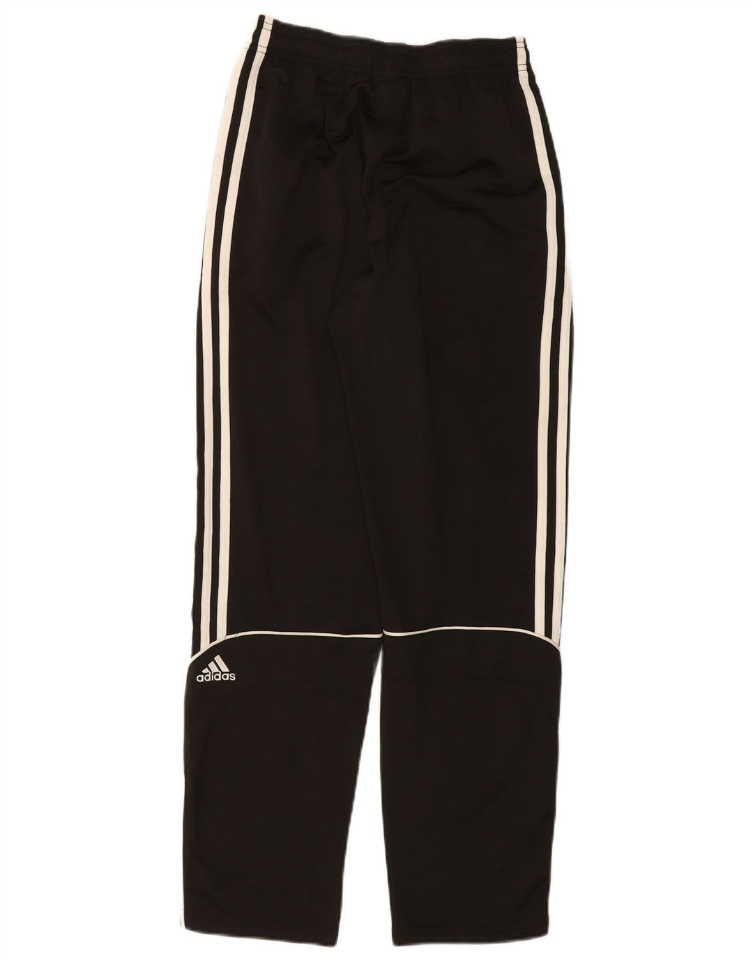 ADIDAS Boys Tracksuit Trousers 13-14 Years Black Polyester