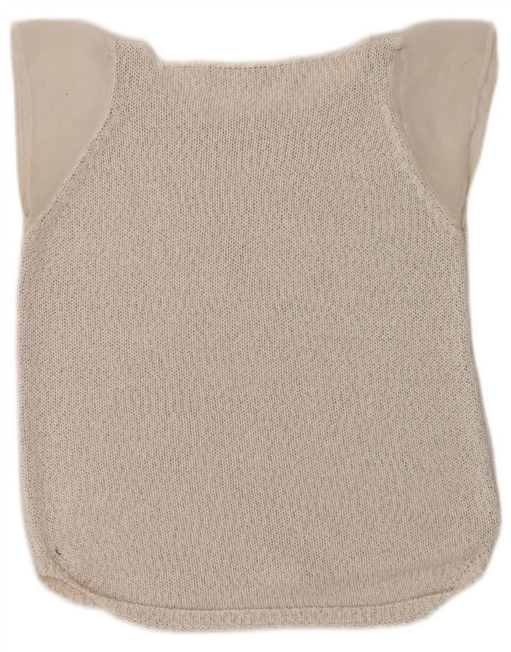 Женская вязаная блузка Zara Top UK 10, маленький бежевый