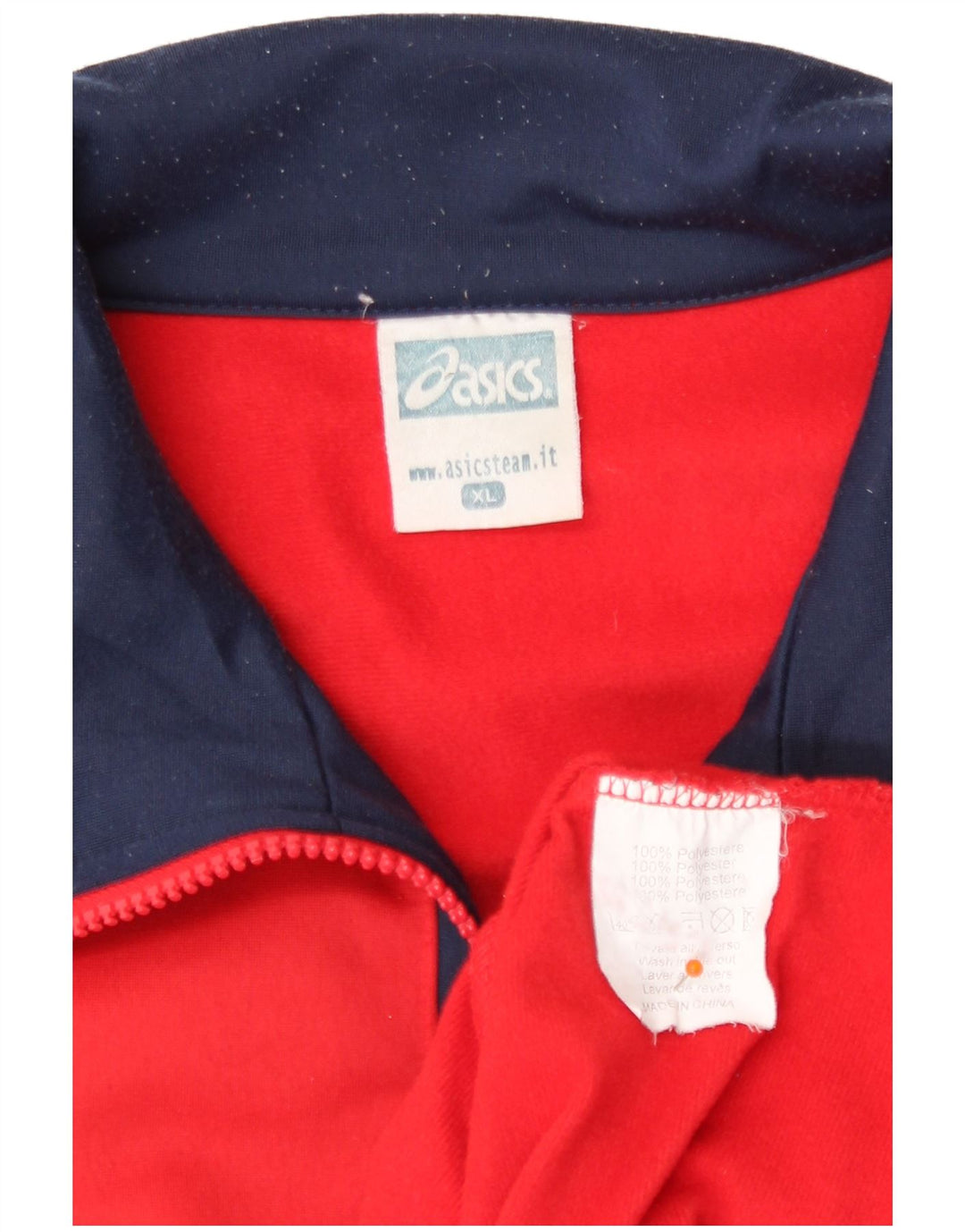 Мужская спортивная куртка с графическим рисунком Asics XL, красный полиэстер