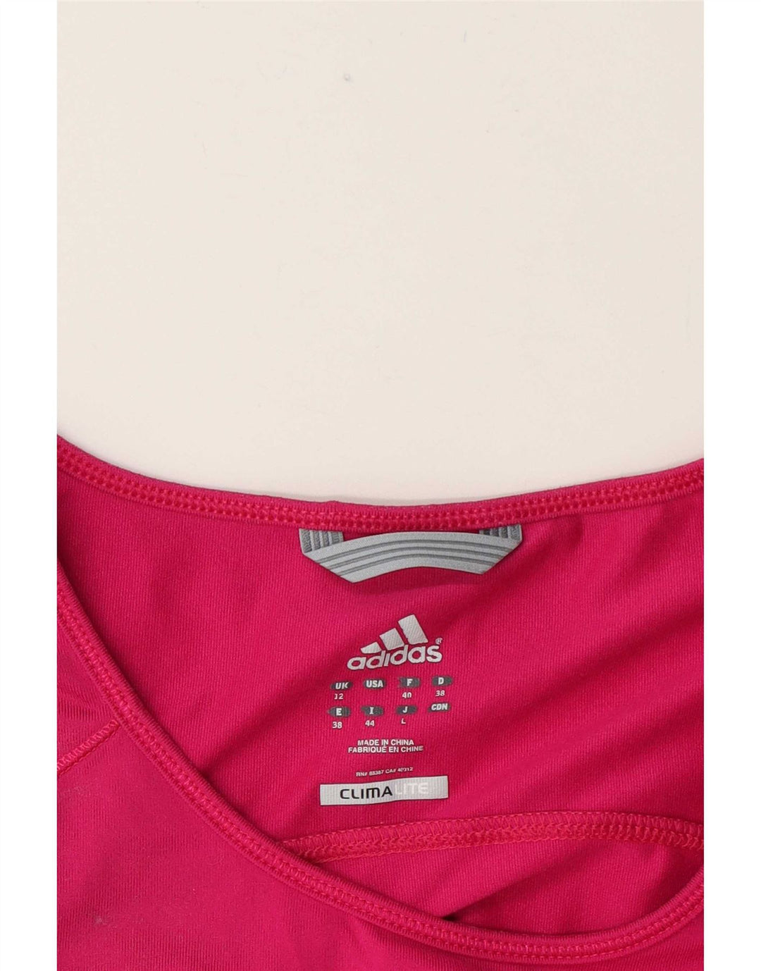 Женская футболка Adidas Climalite Top UK 12 Medium Pink