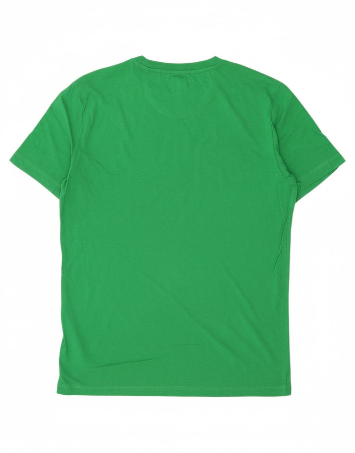 KAPPA Mens Graphic T-Shirt Top Large Green Cotton