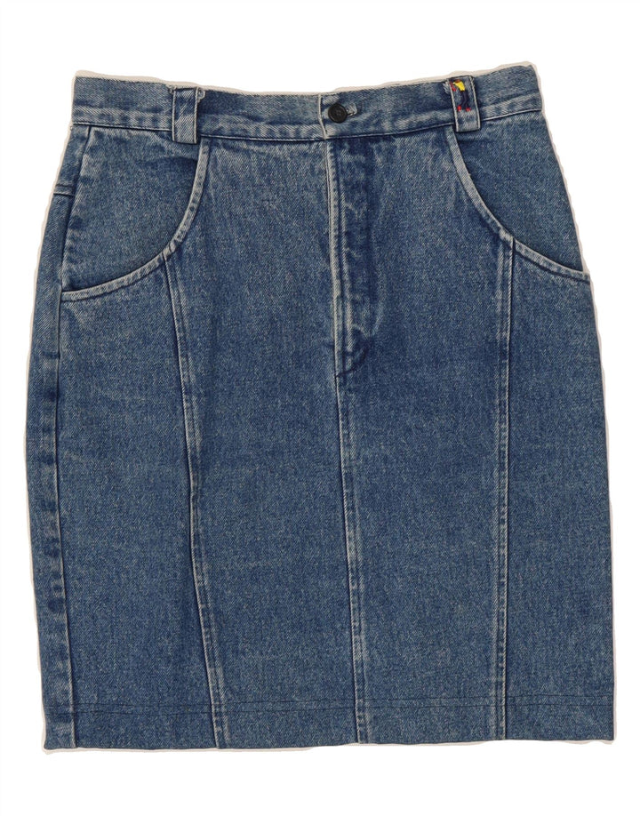 DANIEL HECHTER Womens Denim Skirt IT 44 Medium W28 Blue Cotton Vintage Daniel Hechter and Second-Hand Daniel Hechter from Messina Hembry 