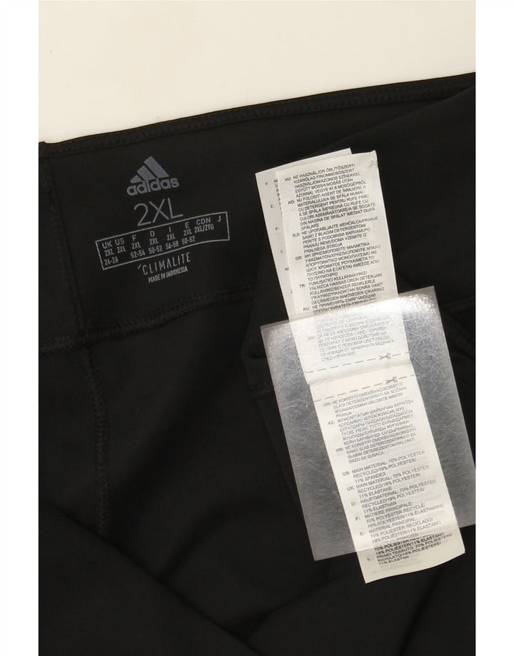 Женские леггинсы-капри Adidas Climalite UK 24/26 2XL, черный полиэстер