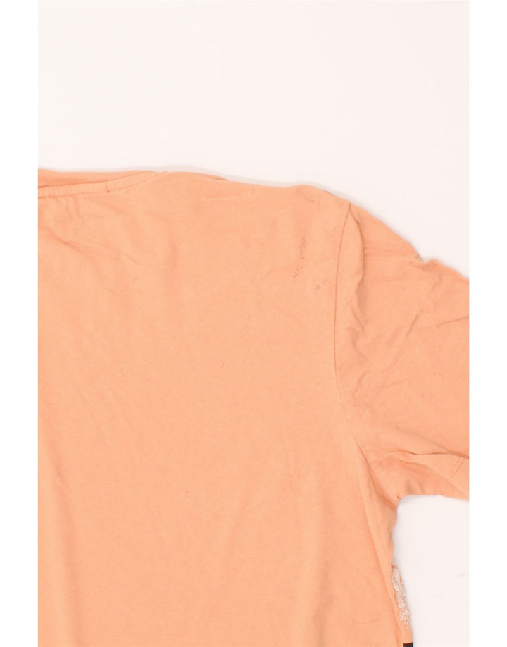 JACK & JONES Mens Abstract Pattern T-Shirt Top Medium Orange Cotton Vintage Jack & Jones and Second-Hand Jack & Jones from Messina Hembry 