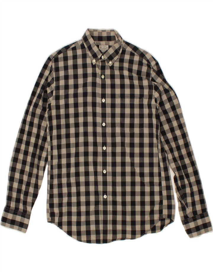 J. CREW Mens Shirt Small Grey Check Cotton Vintage J. Crew and Second-Hand J. Crew from Messina Hembry 