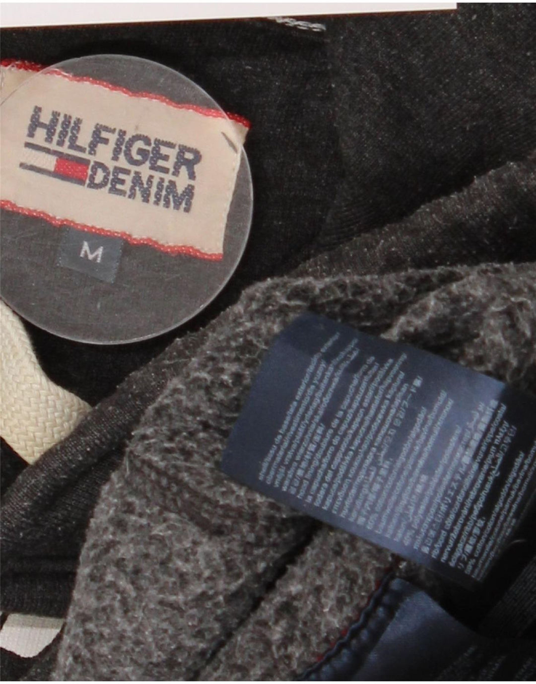 Tommy Hilfiger Мужской джемпер с капюшоном с рисунком, средний серый, хлопок