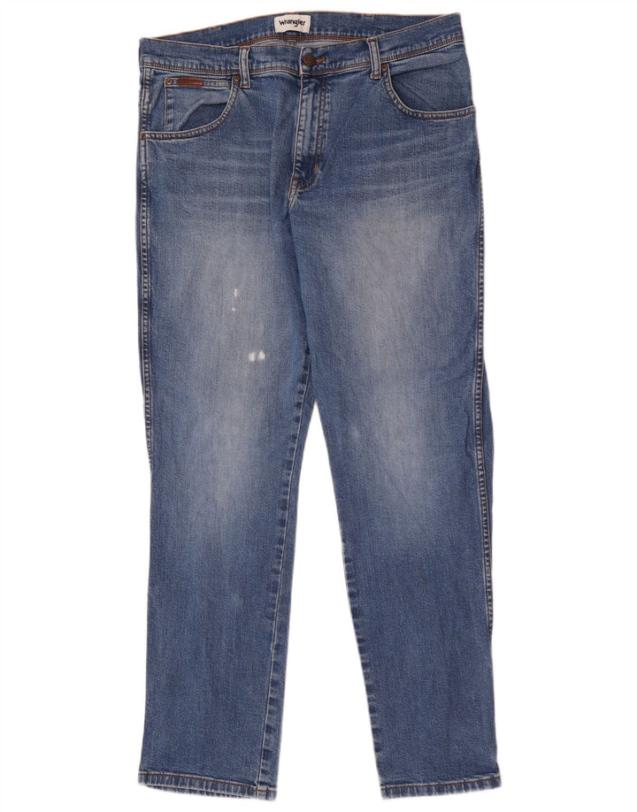 Мужские джинсы Wrangler Texas Slim W36 L32, синий хлопок