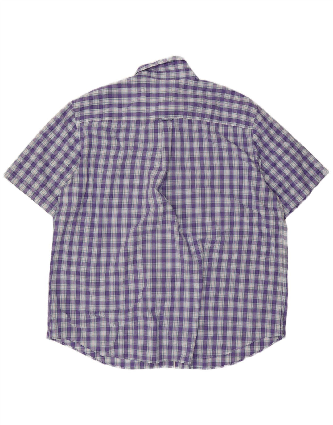 Мужская рубашка Chaps с коротким рукавом, фиолетовая клетка, хлопок, 3XL