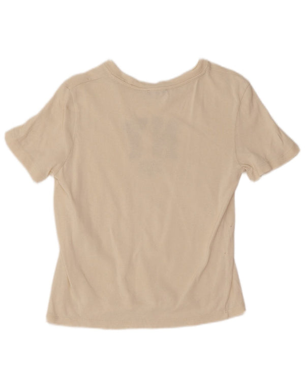 Женская футболка с рисунком Zara Top UK 12, средний белый