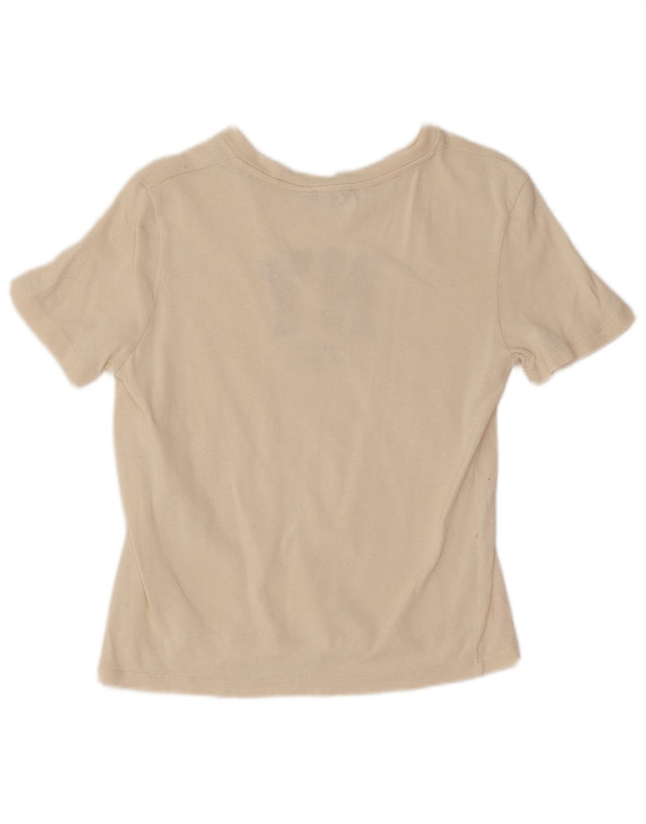 Женская футболка с рисунком Zara Top UK 12, средний белый