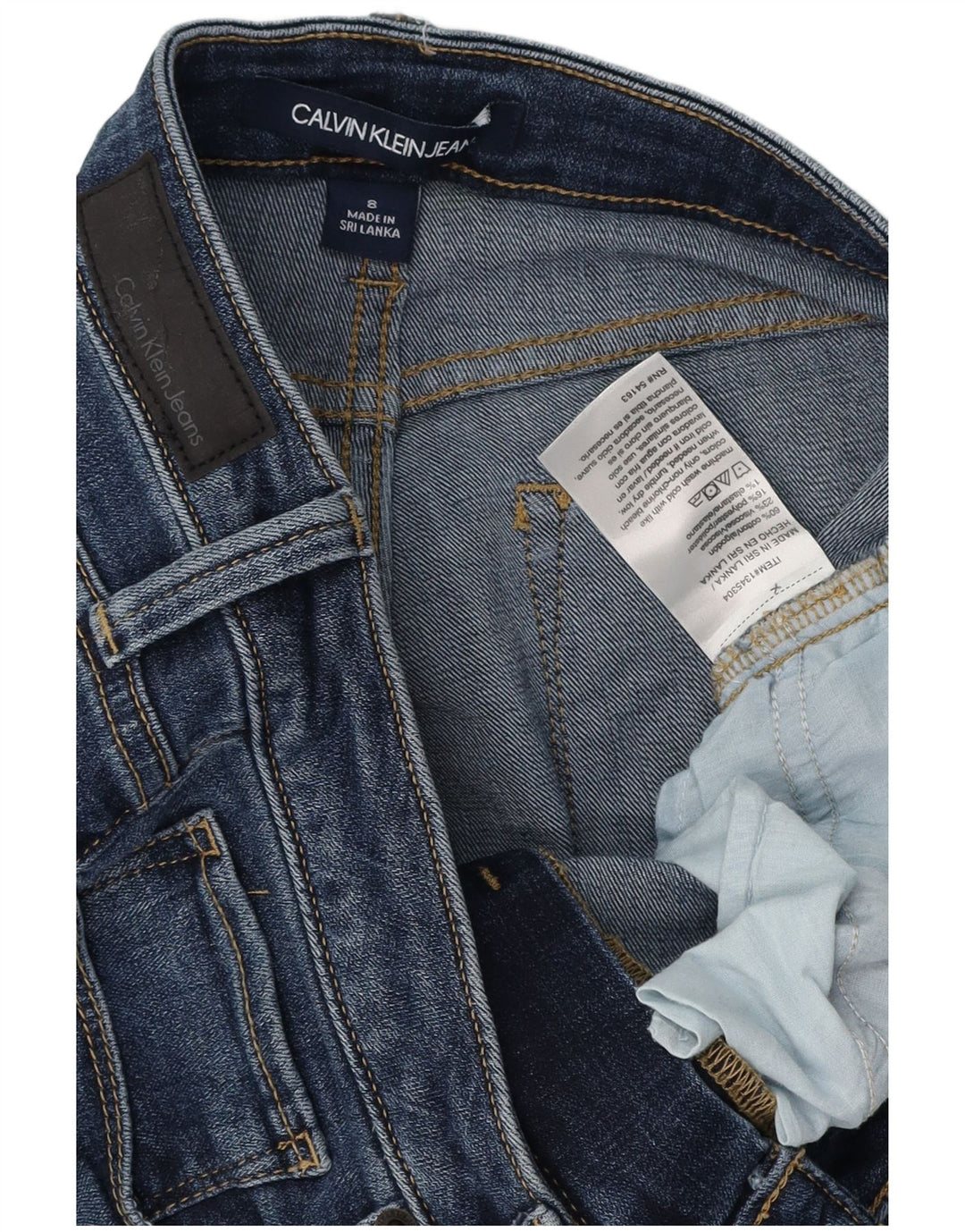 Женские джинсы скинни CALVIN KLEIN US 8 Medium W30 L28 Синие, хлопок