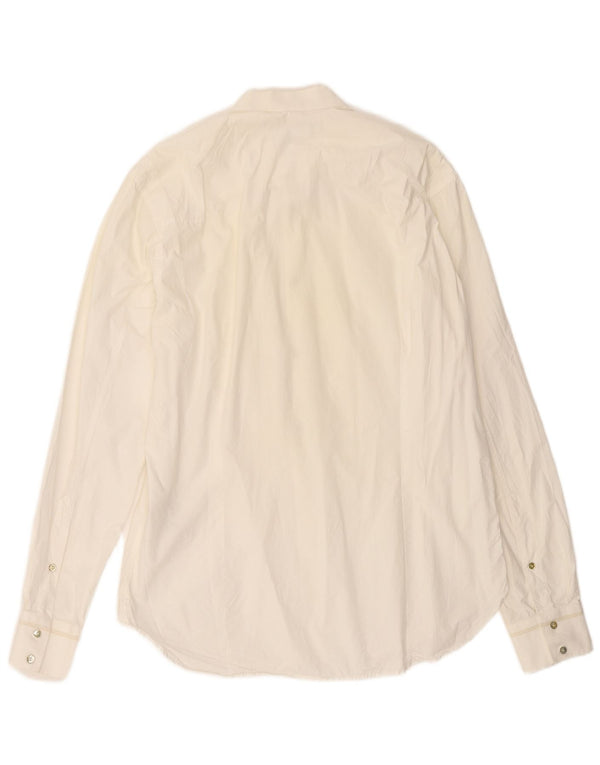 Мужская рубашка-смокинг DIESEL XL, белый хлопок с геометрическим узором