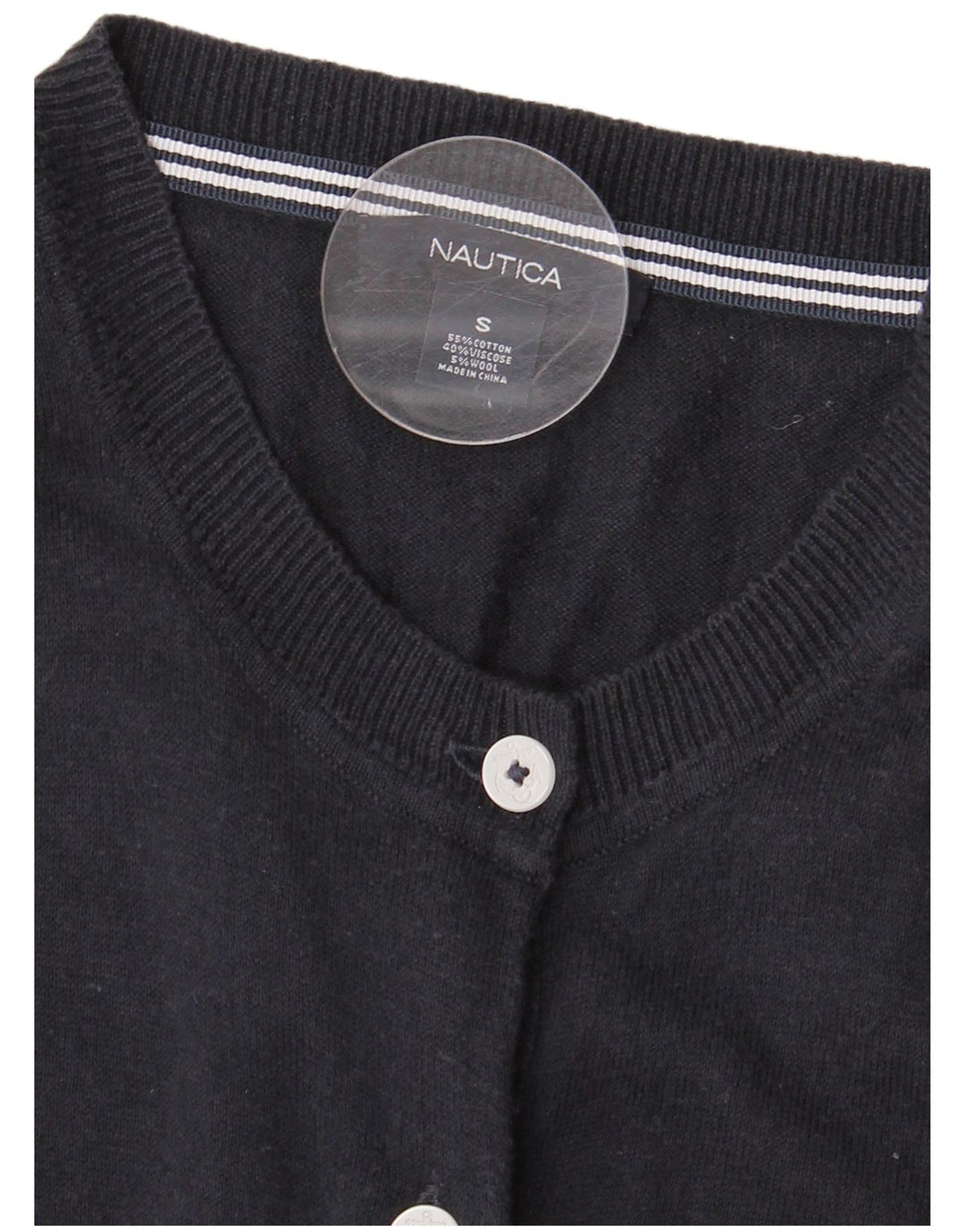 Женский кардиган Nautica, свитер UK 10, маленький размер, темно-синий, хлопок