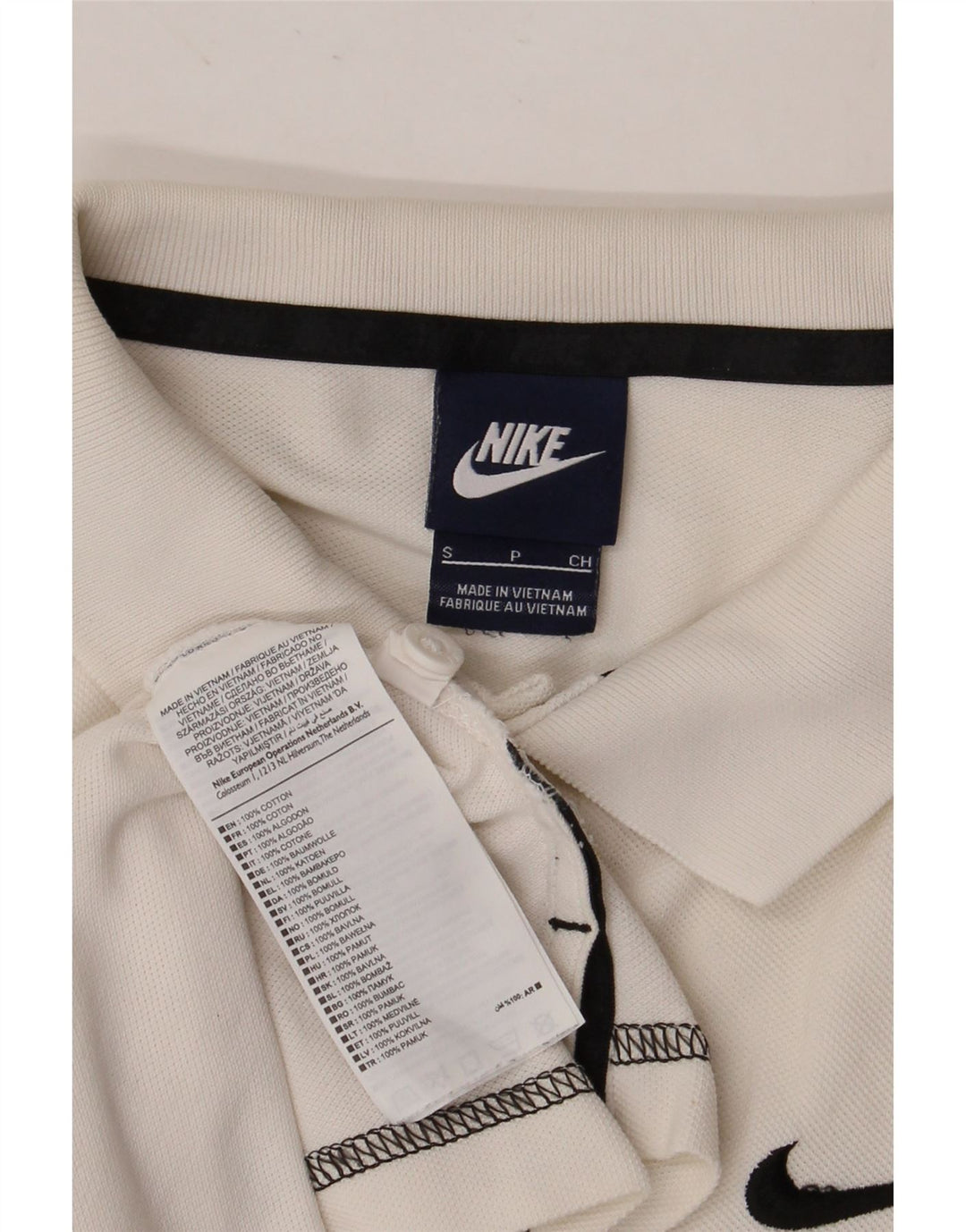 Мужская рубашка-поло NIKE, маленькая белая, хлопковая