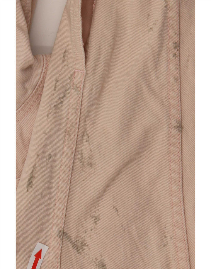 Женская джинсовая куртка оверсайз Zara UK 6 XS, розовый хлопок