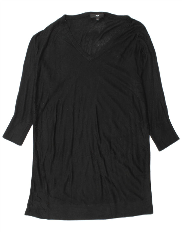 MOSSIMO Женский джемпер с длинными рукавами и крыльями летучей мыши, UK 18 XL, черный акрил