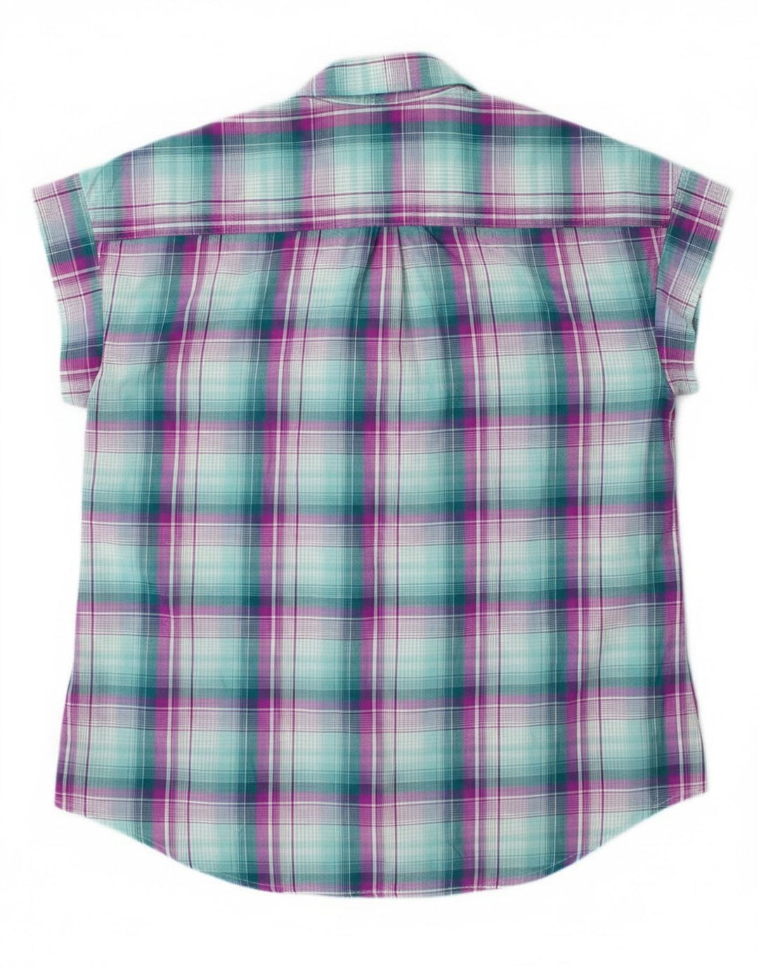 Рубашка без рукавов Lee Women Riders UK 14, средний зеленый полиэстер в клетку