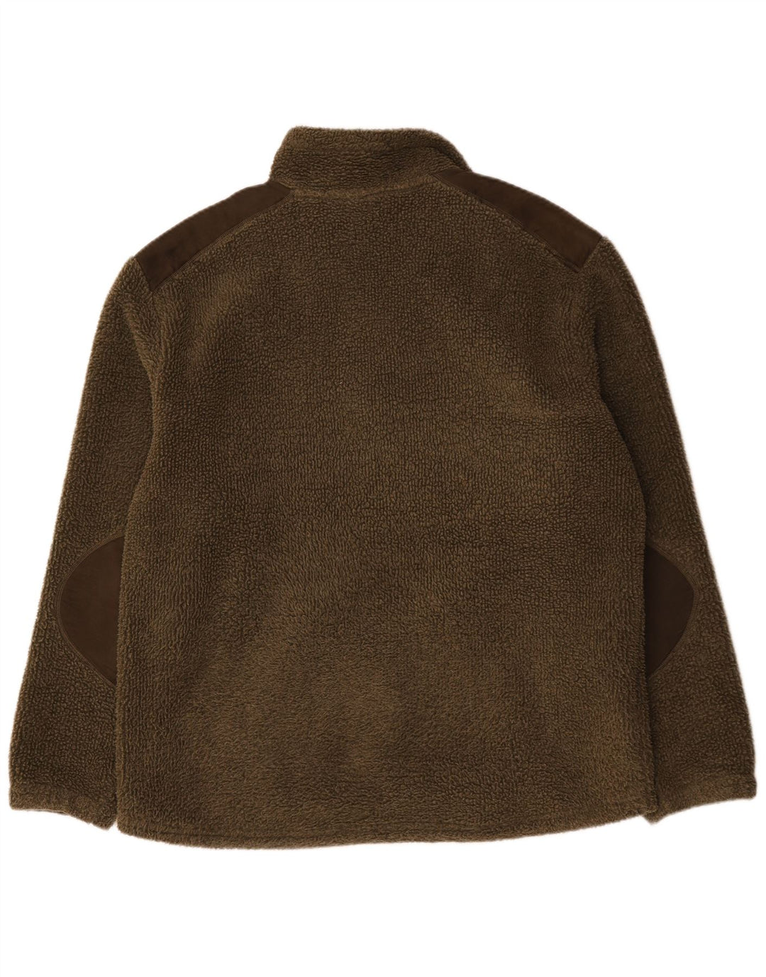Винтажная мужская флисовая куртка UK 44 2XL цвета хаки, полиэстер с цветными блоками