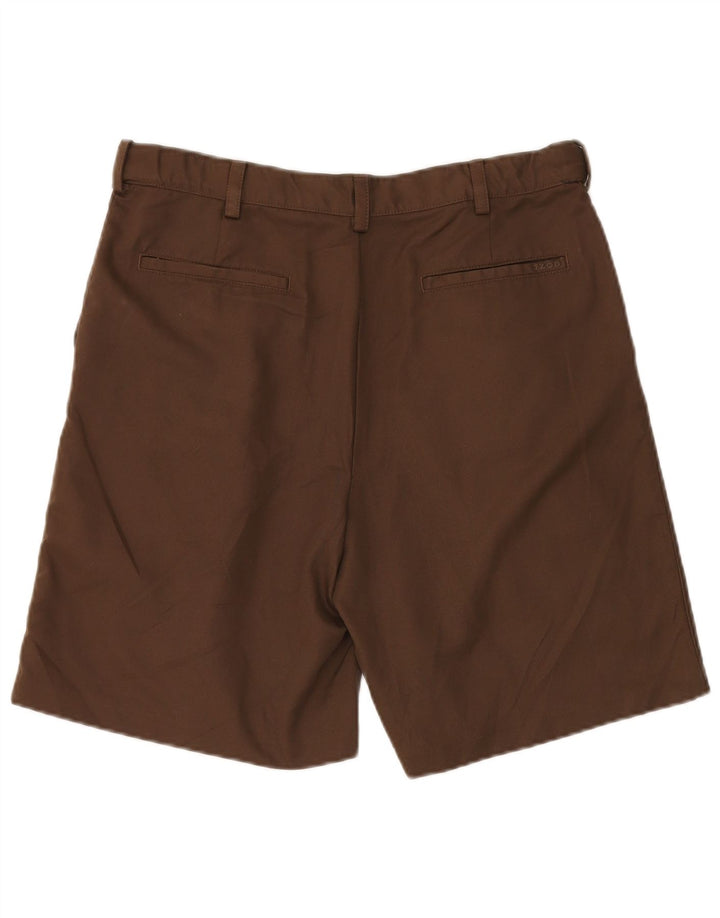 IZOD Мужские шорты чинос с завязками W34, большие, коричневые, полиэстер